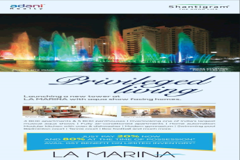 Launching a new tower at La Marina with aqua show facing homes in  Ahmedabad